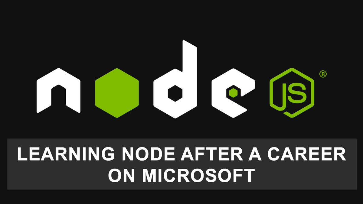 im_a_developer's tweet image. Learning Node after a career on Microsoft
codek.tv/5936
#learnnode #learningnode #learningnodejs
