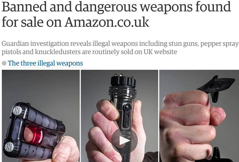 adamec87's tweet image. While black ppl suspected of handling a weapon are executed, Amazon sell weapons with ease theguardian.com/technology/201…