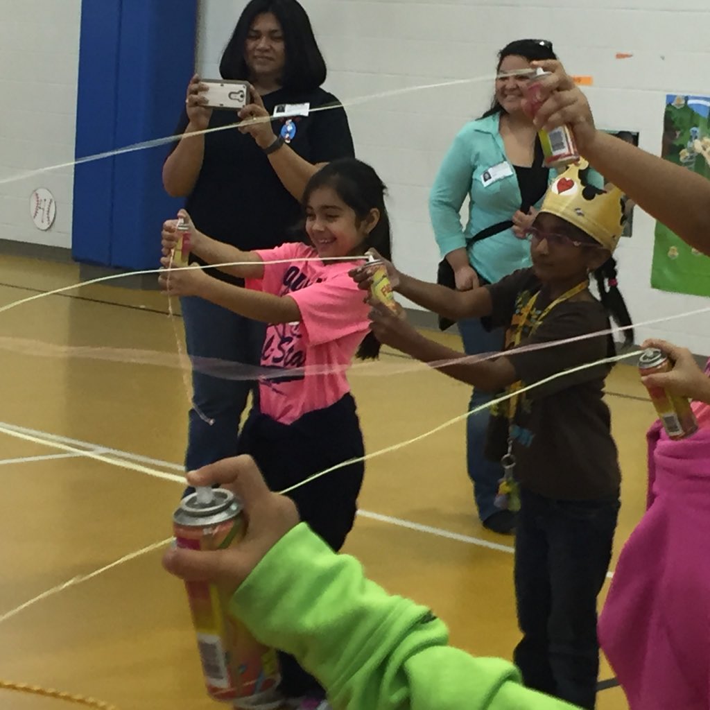 CobbElem's tweet photo. Jump Rope for Heart Raised in excess of $5000. As a result the Cardiac Court got to Silly String the Principals https://t.co/R3UTf7k6Zp