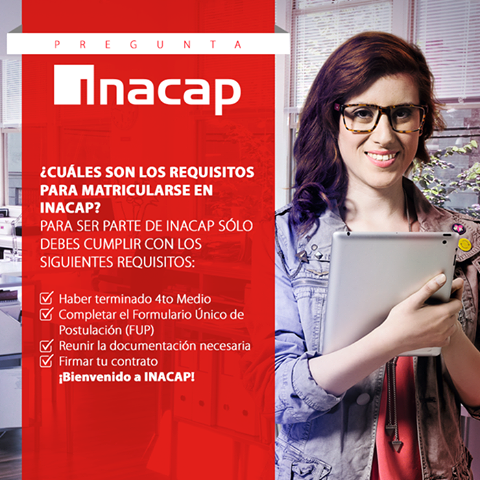 AdmisionInacapT's tweet photo. ¿Quieres estudiar en INACAP? Estos son los requisitos para matricularte en INACAP https://t.co/9h1LzxZ55E https://t.co/p6k7HDhMoe