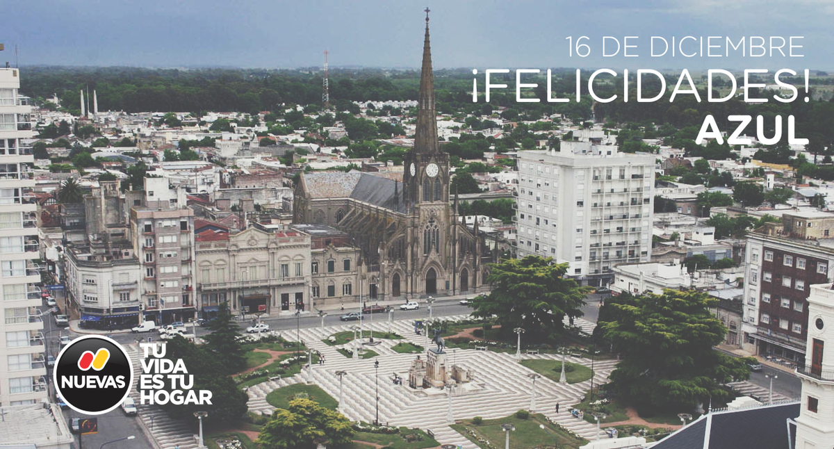 nuevashogar's tweet photo. 🎉 #Aniversario
Saludamos a todos los habitantes de Azul en el Cumpleaños de su Ciudad! https://t.co/ben5g44y4C