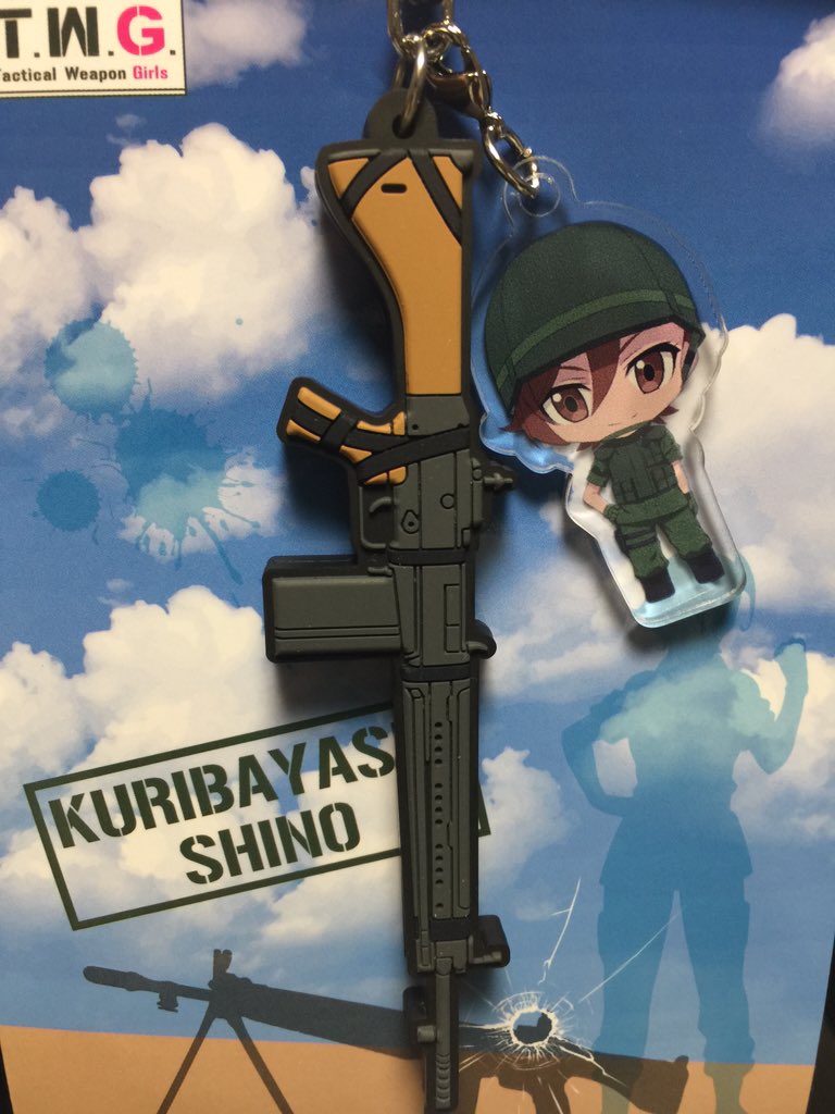 松島 すあま E ｼｭﾀﾀﾀﾀ 栗林志乃二等陸曹及び６４式7 62mm小銃のキーホルダーを確保しましたっ ちゃんと６４式の主要な部分に脱落防止策を施しているところが細かいw Gate T Co Jzparaonoh