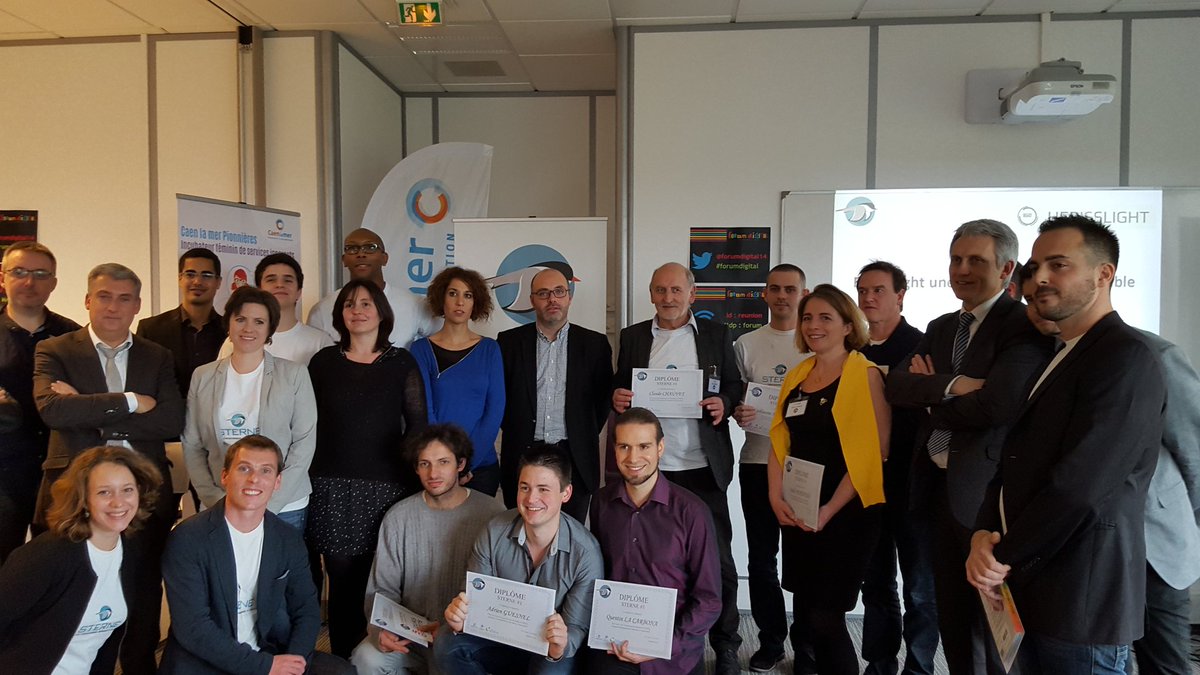 Caenlamer's tweet photo. Clôture de @ItinerR_Sterne au @forumdigital14 : les 12 projets de la 1ère édition @Ndie_incubation @Caenlamer https://t.co/orlokB7tqM