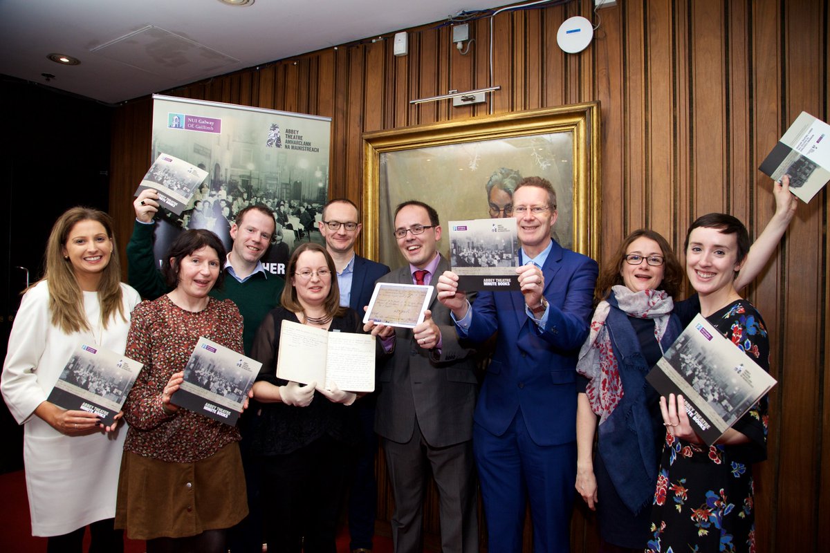 AbbeyTheatre's tweet photo. Launch of the digitised #MinuteBooks with @nuigalway @yeats2015WB. See the full set of pix https://t.co/vtIbWAie36 https://t.co/VynlQKOsv2