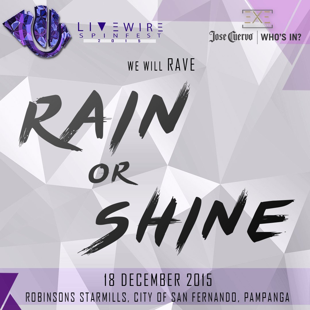 livewire_ph's tweet photo. See You on Friday December 18, 2015 at Robinsons Starmills, City of San Fenando, Pampanga! #LivewirePH2015 #Cuervo https://t.co/1A35nZCFKC