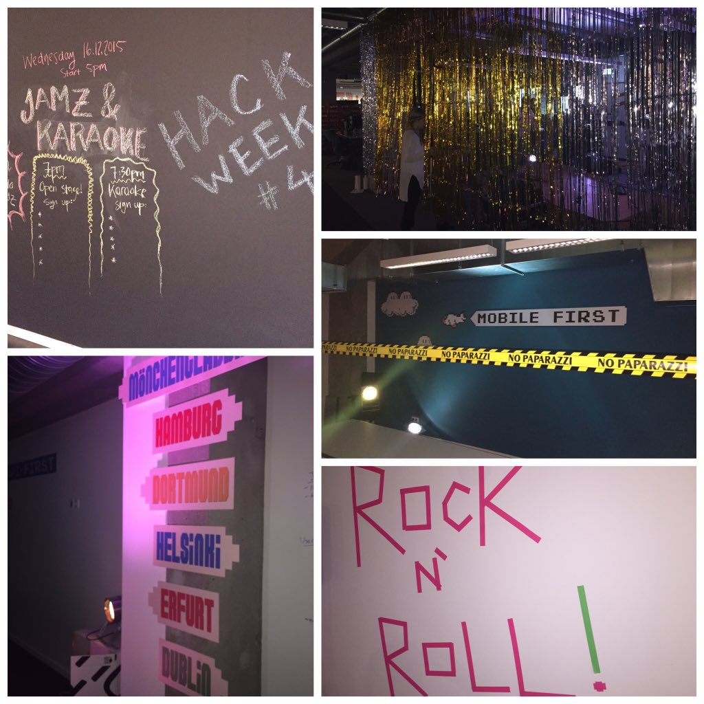 ellennagel's tweet photo. Looks #awesoooome! #jamz and #karaoke at #hackweek starting soon! #berlin #wewillhackyou #zalando ⚡️⚡️⚡️ https://t.co/vNMpDbk1FJ