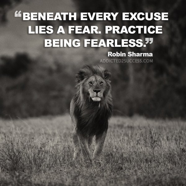 Addictd2Success's tweet photo. Beneath every excuse lies a fear! https://t.co/9FOCQHnxiZ
