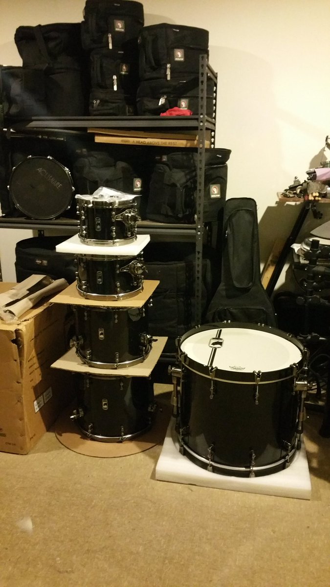 techiedrumgeek's tweet image. She's finally home, fresh out of the boxes, can't wait to get her tuned and set up
