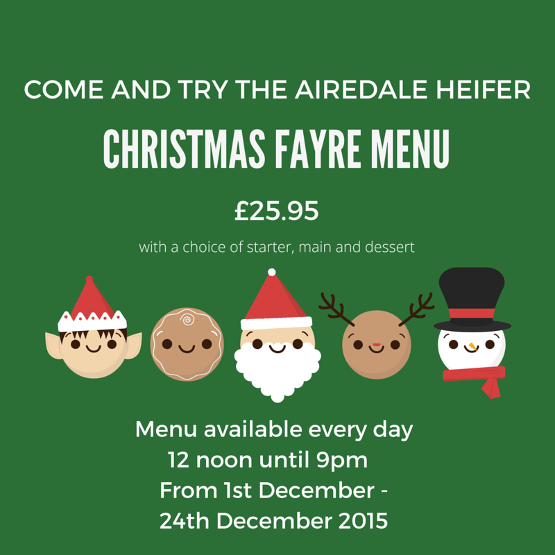 airedale_heifer's tweet photo. Try our Christmas Fayre Menu available throughout December! #Christmas #Bradford https://t.co/RzelInmxDE