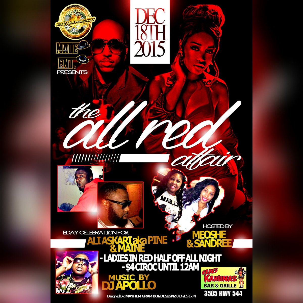 __MoneyTeam__'s tweet photo. 🚨🚨🚨 #Littuation in effect Friday Night @ #BigKahunas. Hope y'all ready for the all RED affair?!?! https://t.co/fqnpfwZRBd