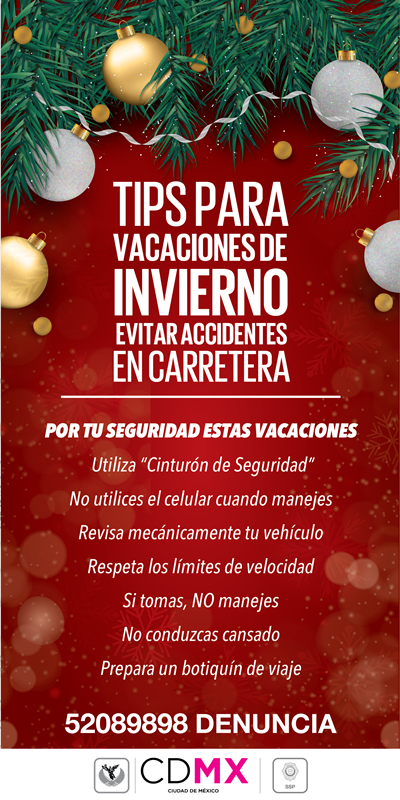 UCS_GCDMX's tweet photo. #TipsSSPDF Si tiene planeado salir de vacaciones en estas fechas le sugerimos siga estas simples recomendaciones. https://t.co/ogyBJjMEEW
