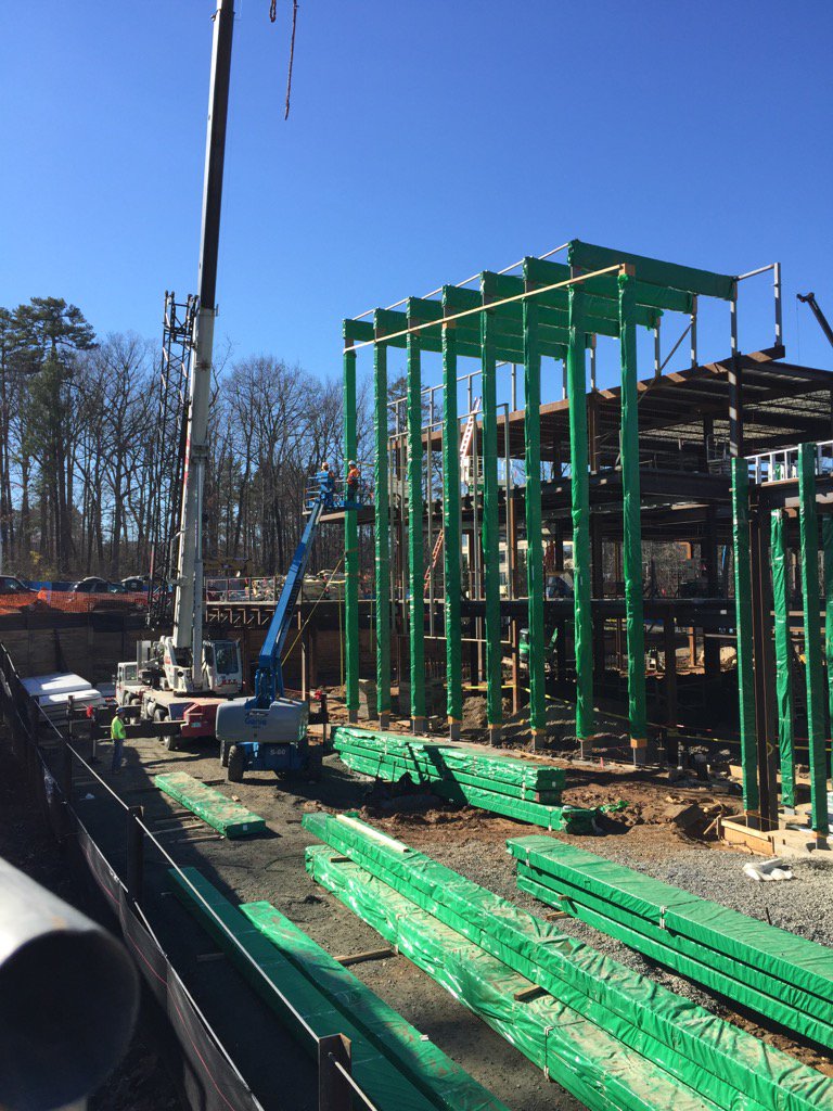 JeffreyLPaine's tweet photo. Beautiful day for the Duke Student Health &amp; Wellness Center @DukeU Topping Out. @DudaPaine https://t.co/mBx6W9aPUu