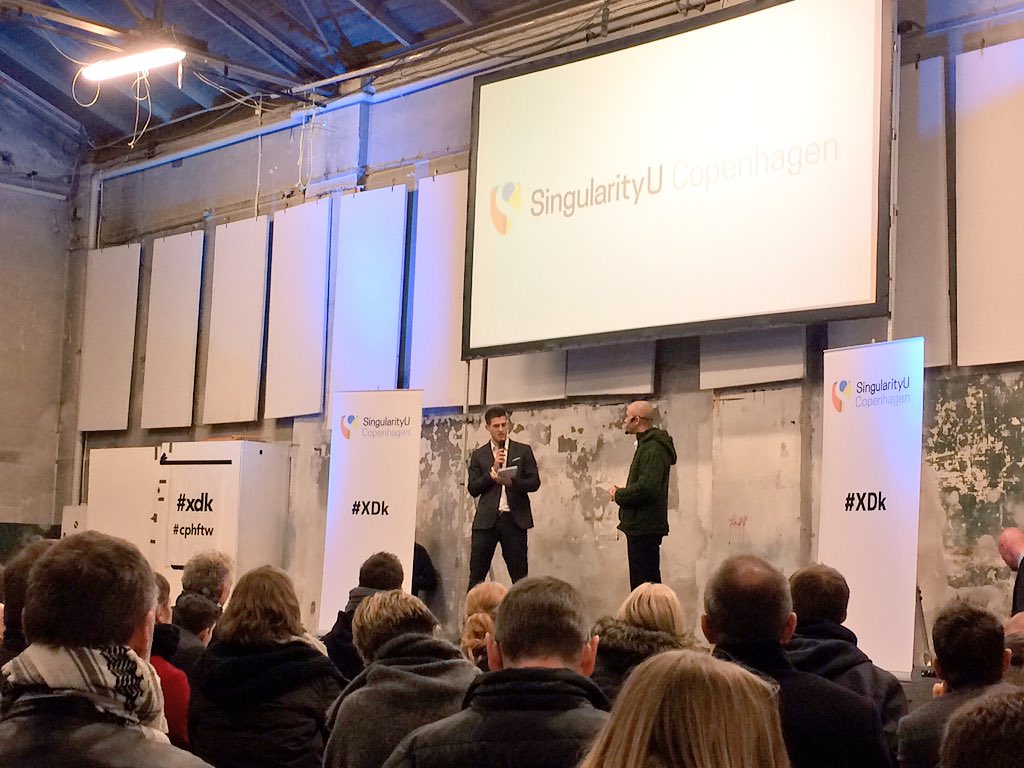 Singularity University opens a Copenhagen chapter! David Roberts Q&amp;A on stage. The future has landed... #XDk #cphftw