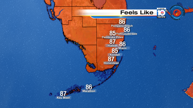 Its another Warm day here in SFLO. We could flirt with records highs in Miami. Watch local10 for more. https://t.co/Keqn6Fymi6