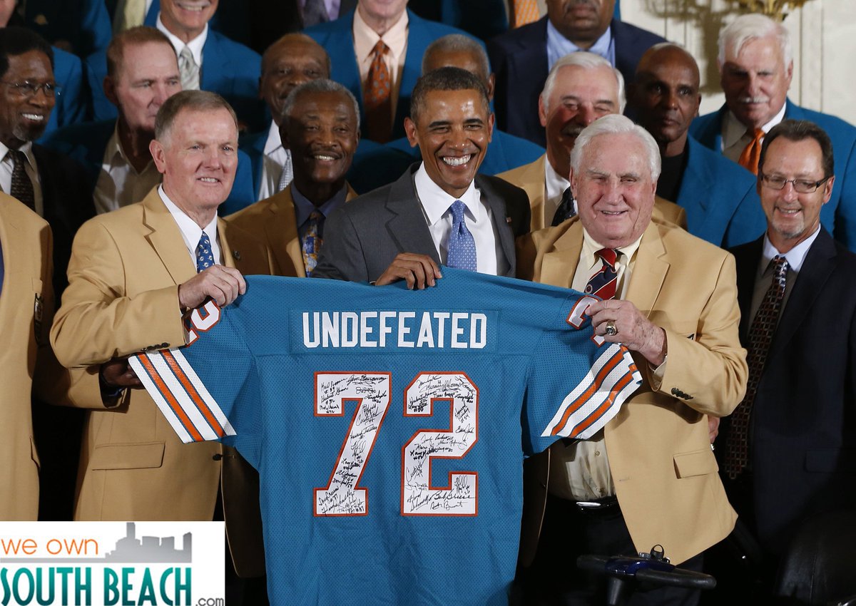 WeOwnSouthBeach's tweet photo. On Dec 16, 1972 @MiamiDolphins became the 1st &amp; only undefeated champion in NFL history! #PhinsUp #MiamiVacation https://t.co/W2iq2eDJbU