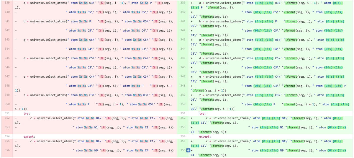 quantifiedcode's tweet image. Another great example how our #coderepair helps you reduce #techdebt #automatically #python github.com/MDAnalysis/mda…