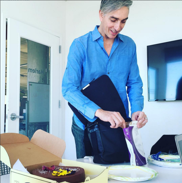 hotpipeline's tweet photo. On client meetings brings his own cake &amp; eats it too #happybirthday We're lucky to have you in the team @NicolasVDB https://t.co/McaPxDau0A
