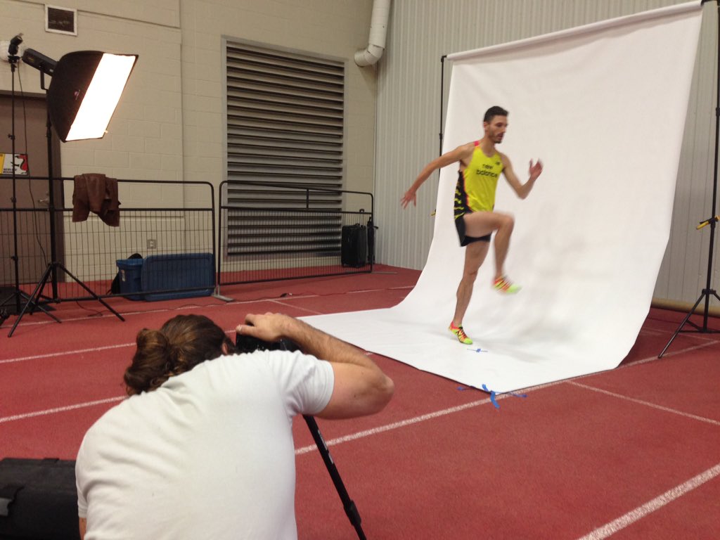 NewBalanceCan's tweet photo. Today we're on set with #TeamNB's @papaG_steeple. Looking good, Alex! @Speedriver https://t.co/WLSG8gFx3i