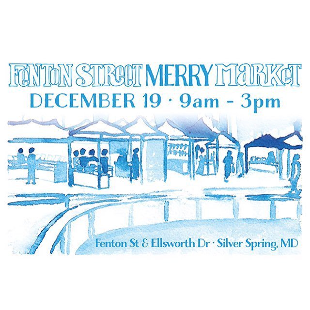 FentonStMarket's tweet photo. We love @meaganhealy's #FSMerryMarket watercolor postcard! Last chance to #ShopSilverSprin… https://t.co/kJdQW0o8KZ https://t.co/K3bDSbyDeB