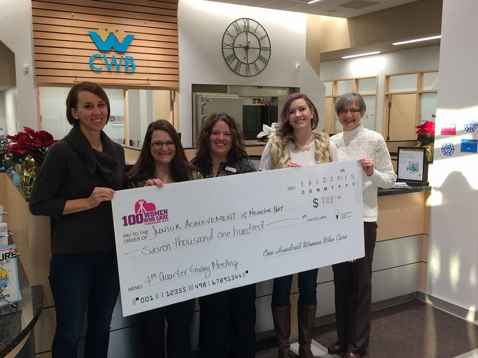 JA_MedHat's tweet photo. Just received a $7,100 contribution to support JA programs in the Med Hat.Thank you @100_WWCmedhat https://t.co/g7bj40ssX1
