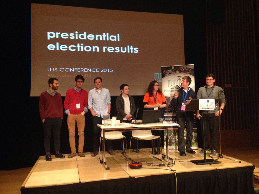 UJS_UK's tweet photo. The moment we have all been waiting for!!!!! #UJSvotes https://t.co/RfJ1TKe4a0