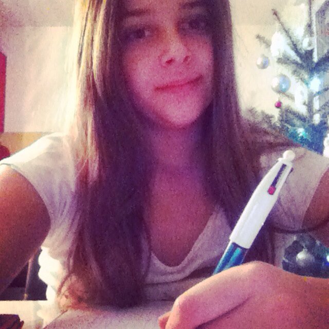 MalnarMeri's tweet image. Here is the picture of me doing my homework that is soo fun#not