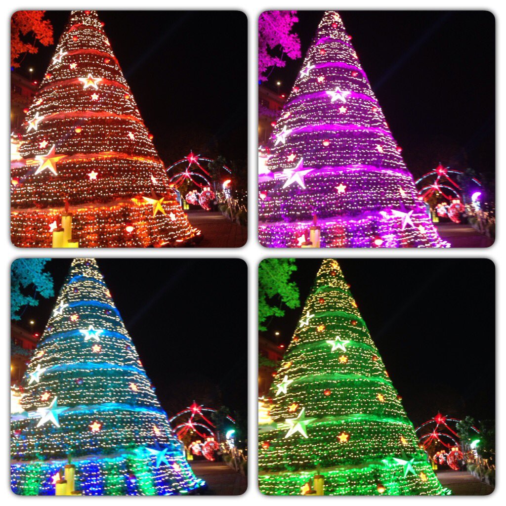 justryan212's tweet photo. #YESMAS2015 the different colors of Christmas (tree) @YES101SriLanka https://t.co/cRWcnabExg