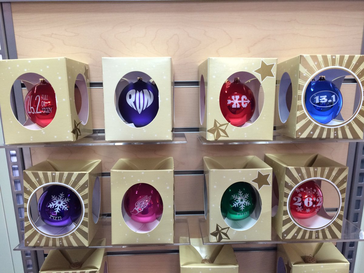 CleRunCo's tweet image. Holiday Ornaments! 2 for $10.00! 26.2 to CC. Track to 13.1. Come in to get some today! @baysixrunning @ShakerOnline