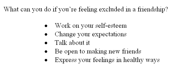 ONTSpecialNeeds's tweet photo. For students: What can you do if you're feeling excluded in a friendship?  MANY THINGS! https://t.co/lW5Vxj1q52
