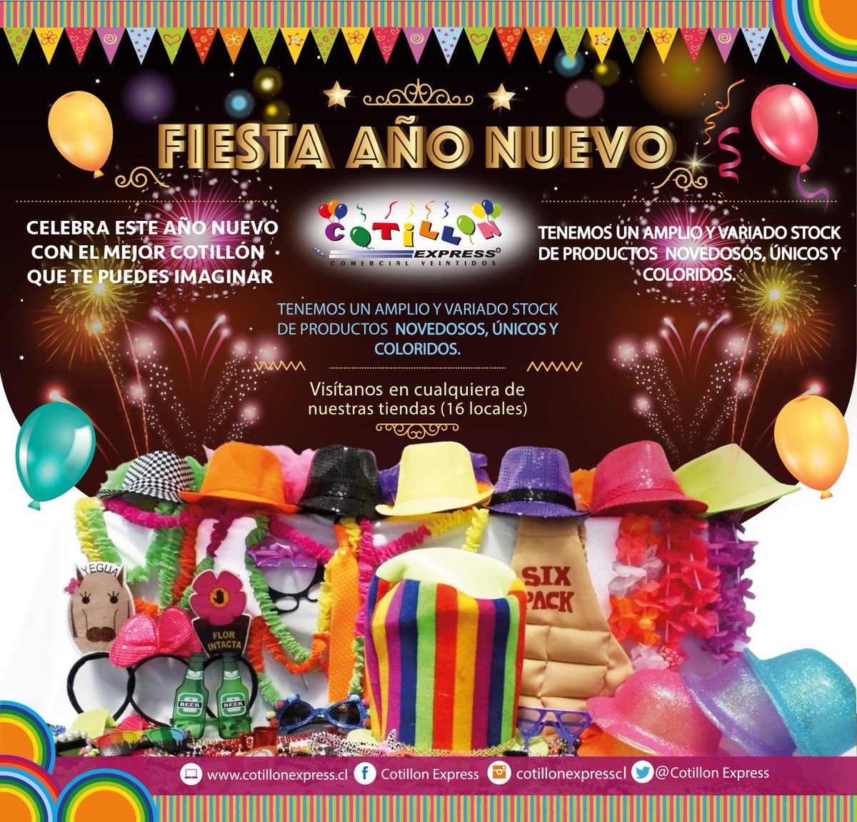 CotillonExpress's tweet photo. Chic@s, ya tienen su cotillón para este #AñoNuevo?? En #CotillonExpress encuentra todo lo que necesitas https://t.co/wvs4W8D3dQ