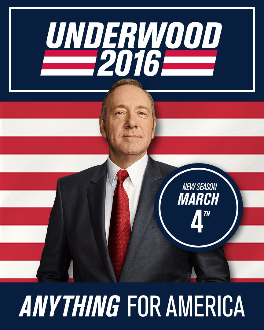 “<a href="/NetflixUK/">Netflix UK & Ireland</a>: He’s only just getting started. #FU2016 #HouseofCards ”@ScottJones1972