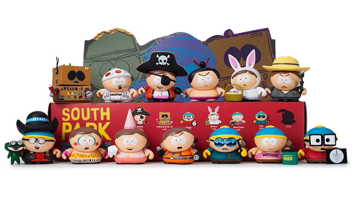 SouthPark's tweet image. Kidrobot and South Park have teamed up again to bring The Many Faces of Cartman 3" series cart.mn/1k10IuE