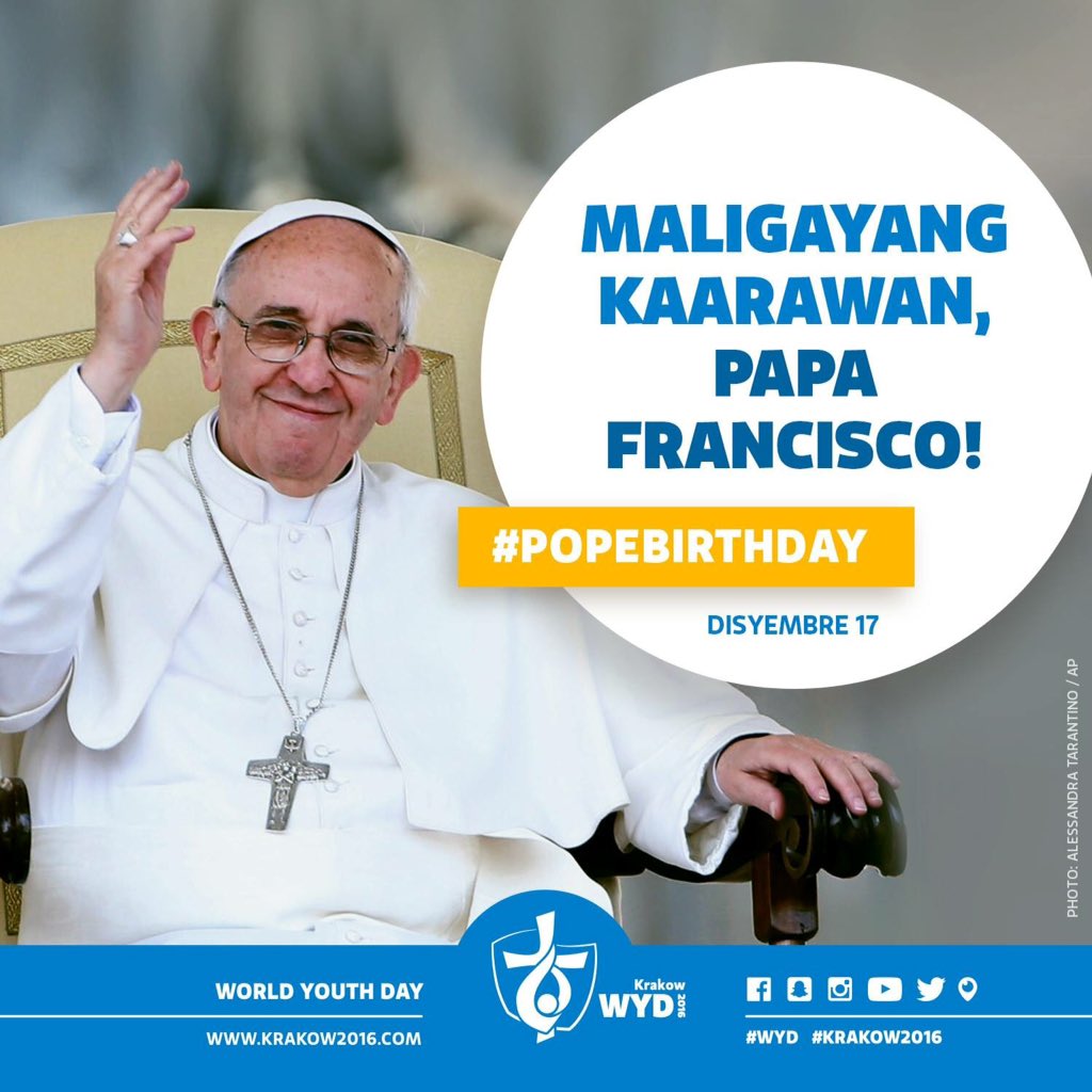 Happy Birthday Pope Francis! You changed my life and strengthen my beliefs the moment I saw you. 