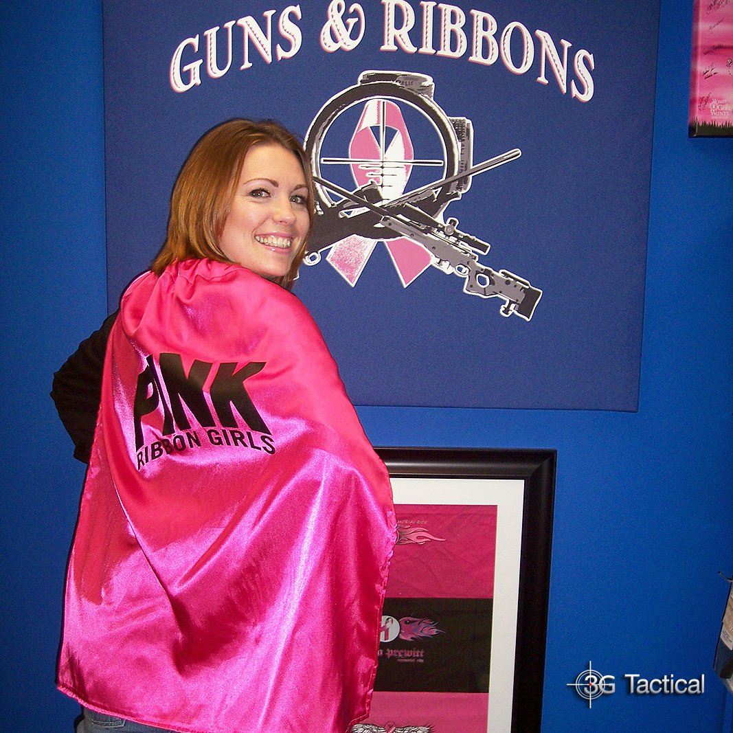 3GTactical's tweet photo. Gretchen is out and about in her pink cape representing the @PinkRibbonGirls spreading good cheer! https://t.co/QnnXb044BK