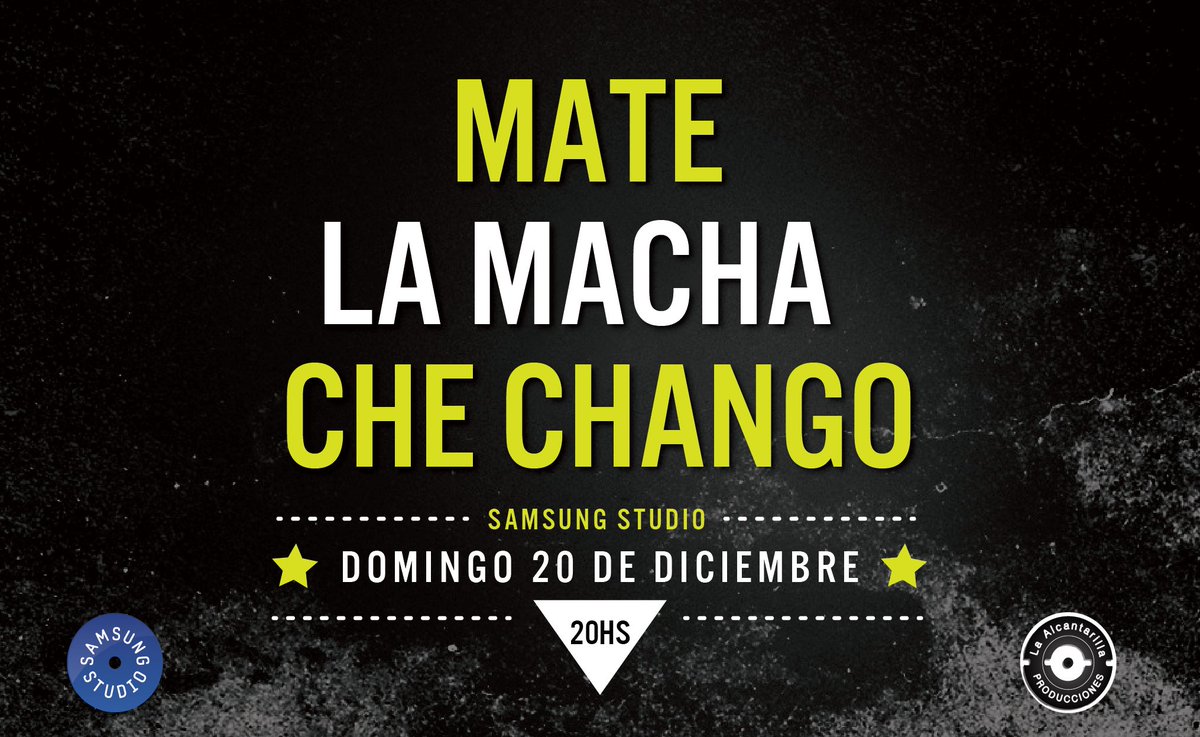 Samsung Studio (@samsungstudio) on Twitter photo Este domingo 20/12 <a href="/SamsungStudio/">Samsung Studio</a> se pone folclórico! Tocan Mate, La Macha y Che Chango! ➡️ bit.ly/1k3pH0j Este domingo 20/12 <a href="/SamsungStudio/">Samsung Studio</a> se pone folclórico! Tocan Mate, La Macha y Che Chango! ➡️ bit.ly/1k3pH0j