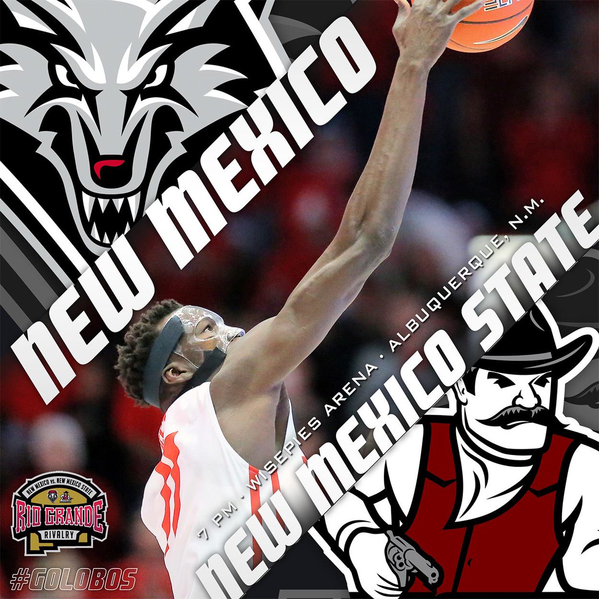 IT'S GAME DAY! Lobos vs. Aggies tonight at 7pm in WisePies Arena!  via <a href="/UNM/">Univ. of New Mexico</a> #GoLobos