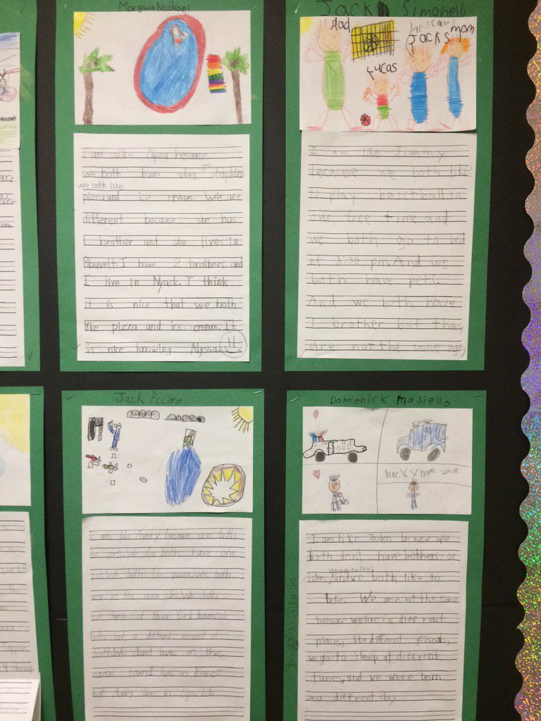 WOSnews's tweet image. #mrsbartellWOS&apos; class explored ways that they are alike and different by interviewing a friend