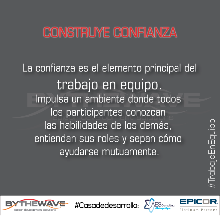 #TRABAJOENEQUIPO Construye confianza. La confianza es el elemento principal del trabajo en equipo.