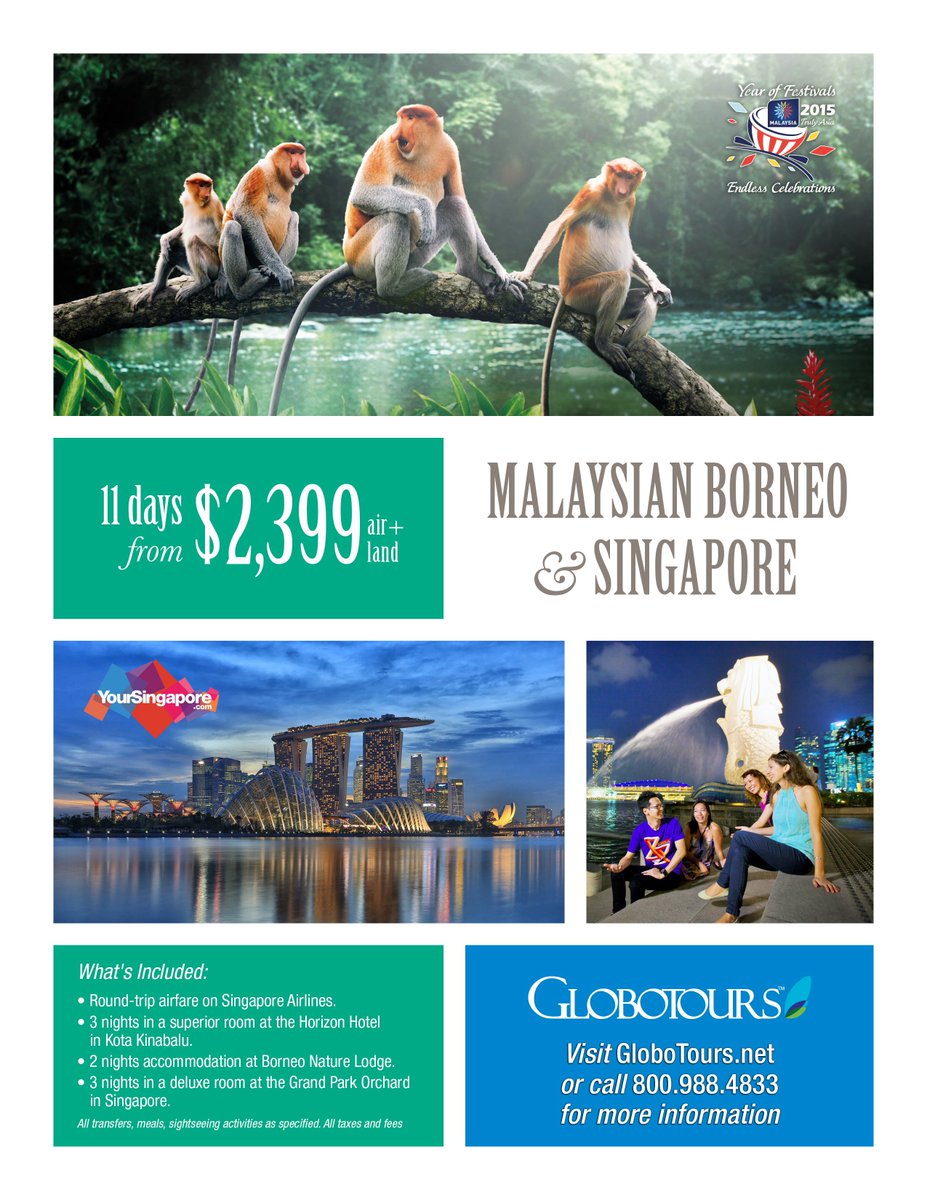A journey that includes two exhilarating destinations – Malaysia &amp; Singapore.
globotours.net/tours/singapor…