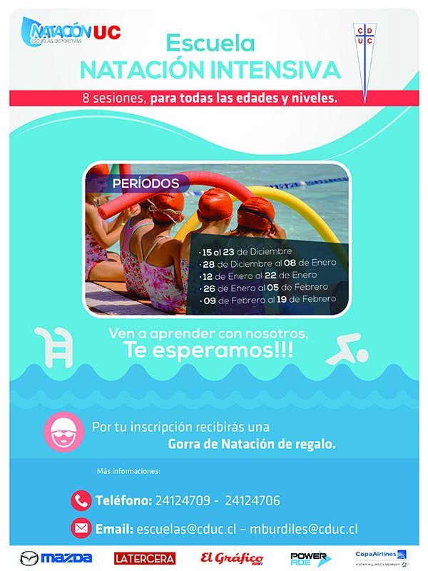 Basket_UC's tweet photo. Ya comenzamos con la Escuela Intensiva de Nataci�n UC. Te esperamos!!! https://t.co/y67cvQp6Xh https://t.co/yjwZTwWJrO