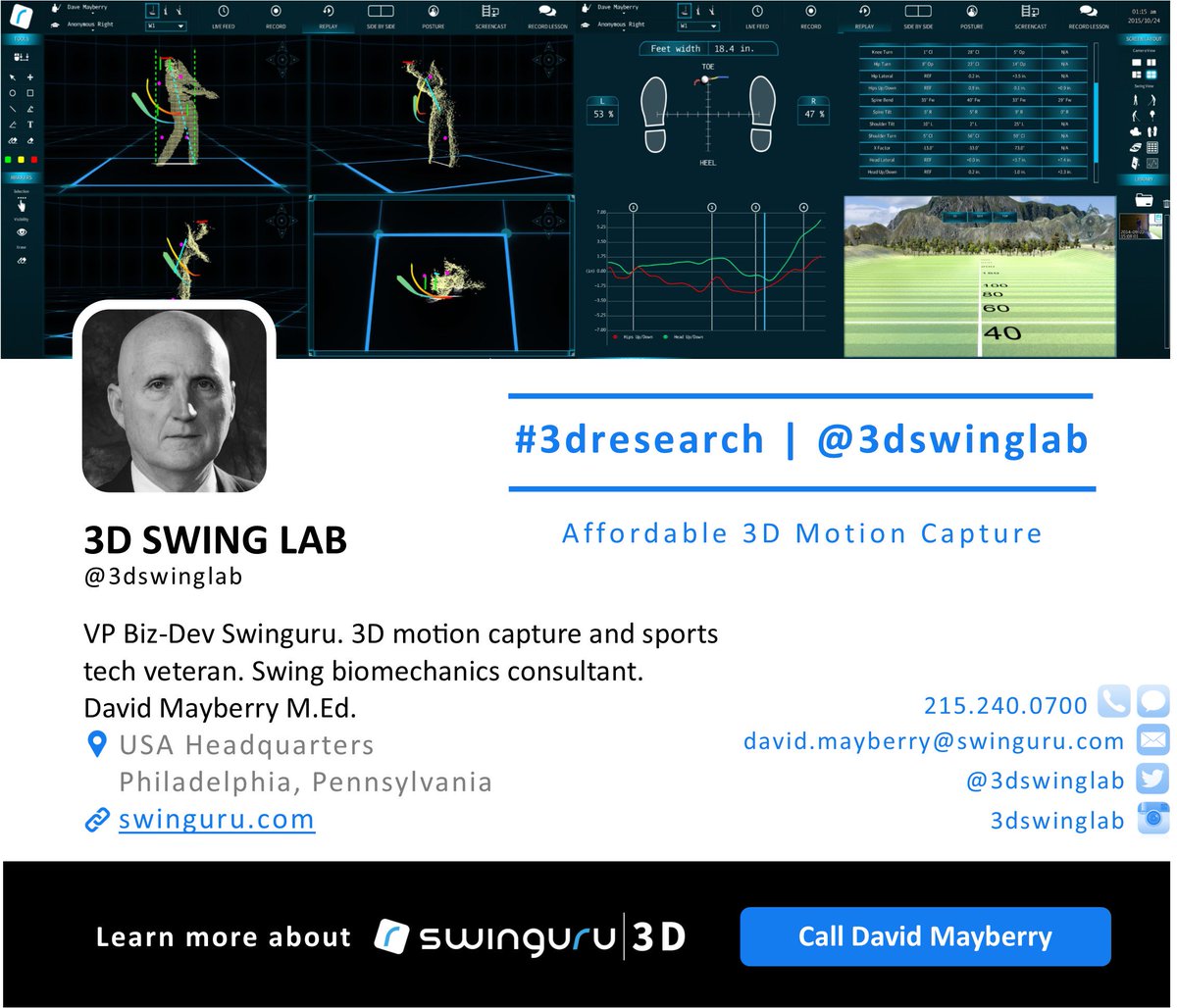3dswinglab's tweet photo. How to have your own affordable 3D Swing Lab. See me @PGAShow or call 215.240.0700 or email dmayberry@hittinguru.com https://t.co/5bHMNgcOe3