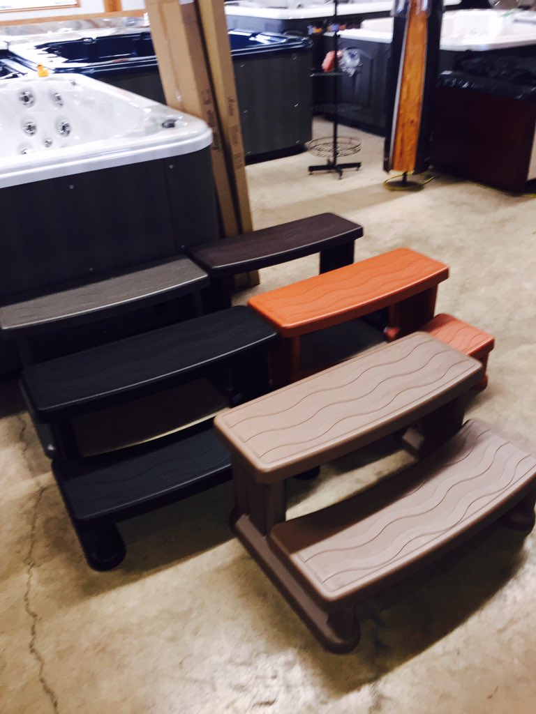 22Beany's tweet photo. @PrmntRecreation new stock! Come pick out your new Hot Tub Steps today! #shoplocal #step https://t.co/UjAO95uf47