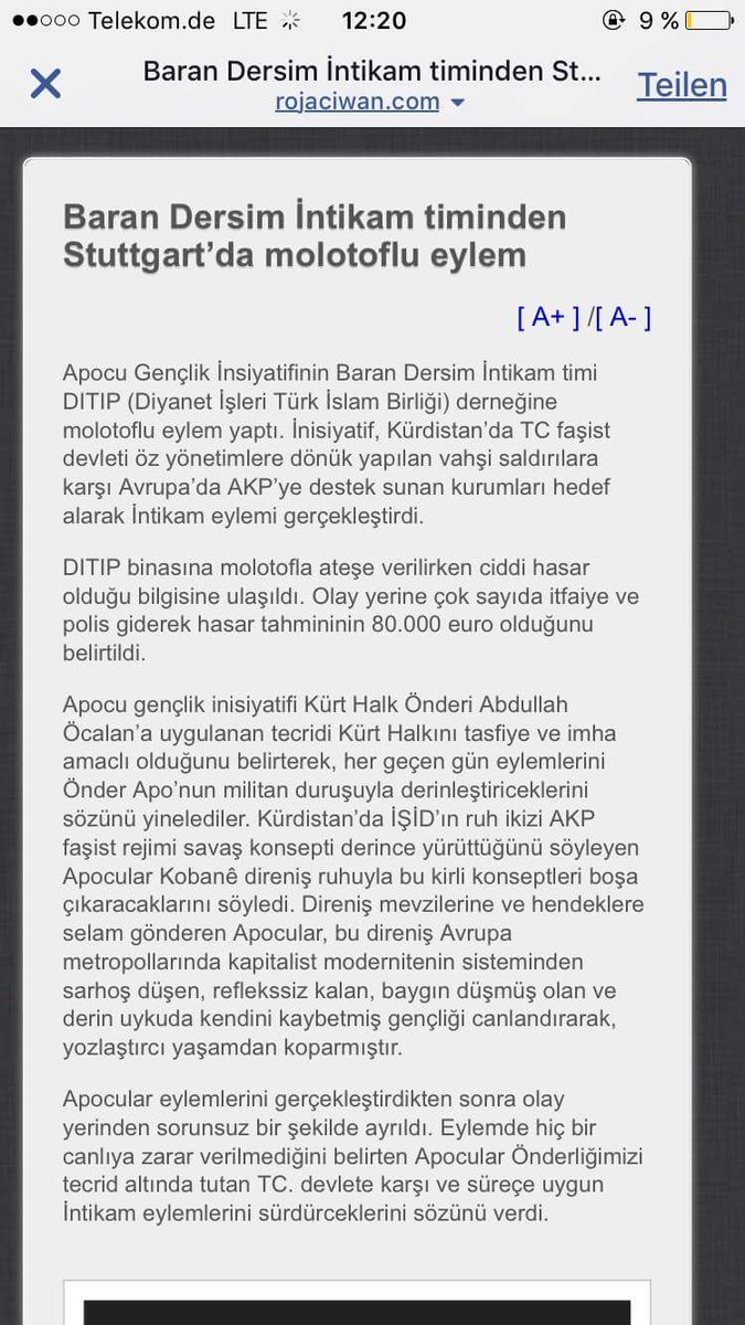 Terör örgütü uzantısının camiye saldırdık açıklaması, hatta kutlaması!!.... Hani bunlar ibadethanelere saygılıydı?