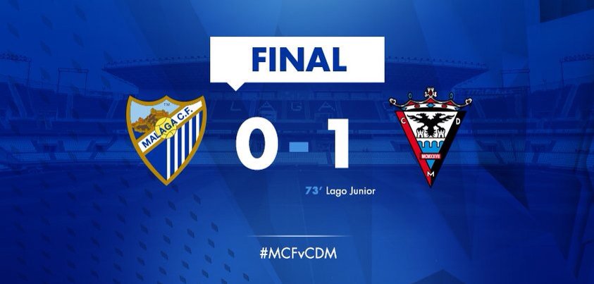 El #MalagaCF vuelve a perder ante el Mirandes, incapaz de meter gol. Eliminado en copa se le complica la temporada