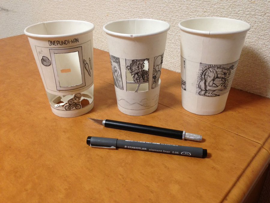 素敵すぎ 紙コップ３つで作ったドラえもんの漫画の発想が凄いと話題 男子ハック