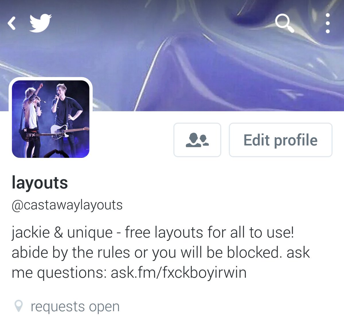 castawaylayouts's tweet photo. Free Purple Muke layout! rt if you decide to use or save :-) - jackie

#JetBlackHeartVideo https://t.co/UGetSGv4eJ