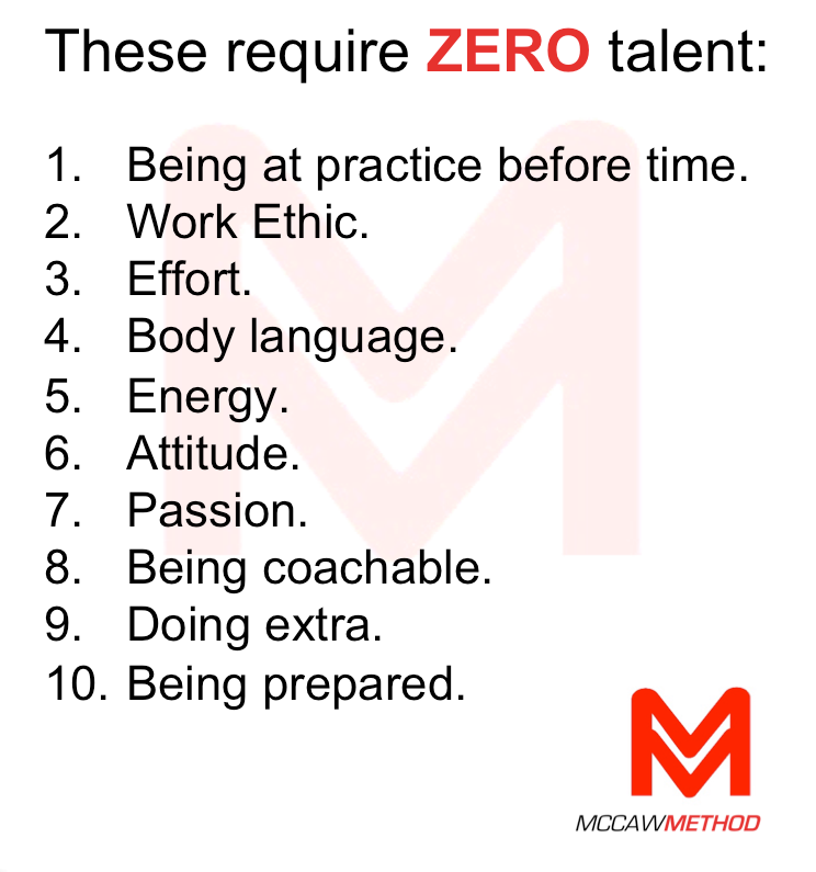 Athletes these 10 things require zero talent #controlthecontrolables