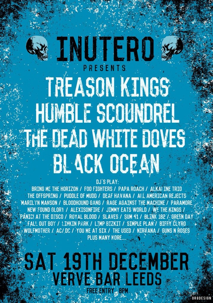 SATURDAY <a href="/VerveMariachi/">Verve Bar</a> <a href="/VerveBarLeeds/">Verve Bar Leeds</a>  <a href="/TreasonKings/">Treason Kings</a> <a href="/HumbleScoundrel/">Азар Михалюк🏓🧗</a> <a href="/thedwd/">Dead White Doves</a> <a href="/BlackOceanBand/">Black Ocean</a> FREE ENTRY #HUGE