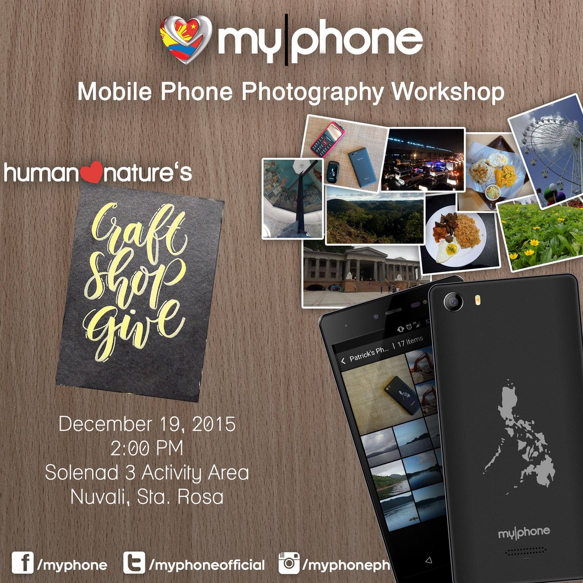HEXMOJO's tweet photo. Up your mobile photography skills and end child hunger with @MyPhoneOfficial this Saturday! #HexMojo #MyPhone #My36 https://t.co/umR69xdwnT