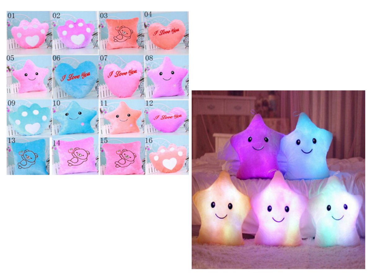 AlimaTecnomoda's tweet photo. Cojines figuritas, escoge el modelo que mas te guste, SE ILUMINAN !! Por 15€! Envio GRATIS! https://t.co/iGSMp0HxwX